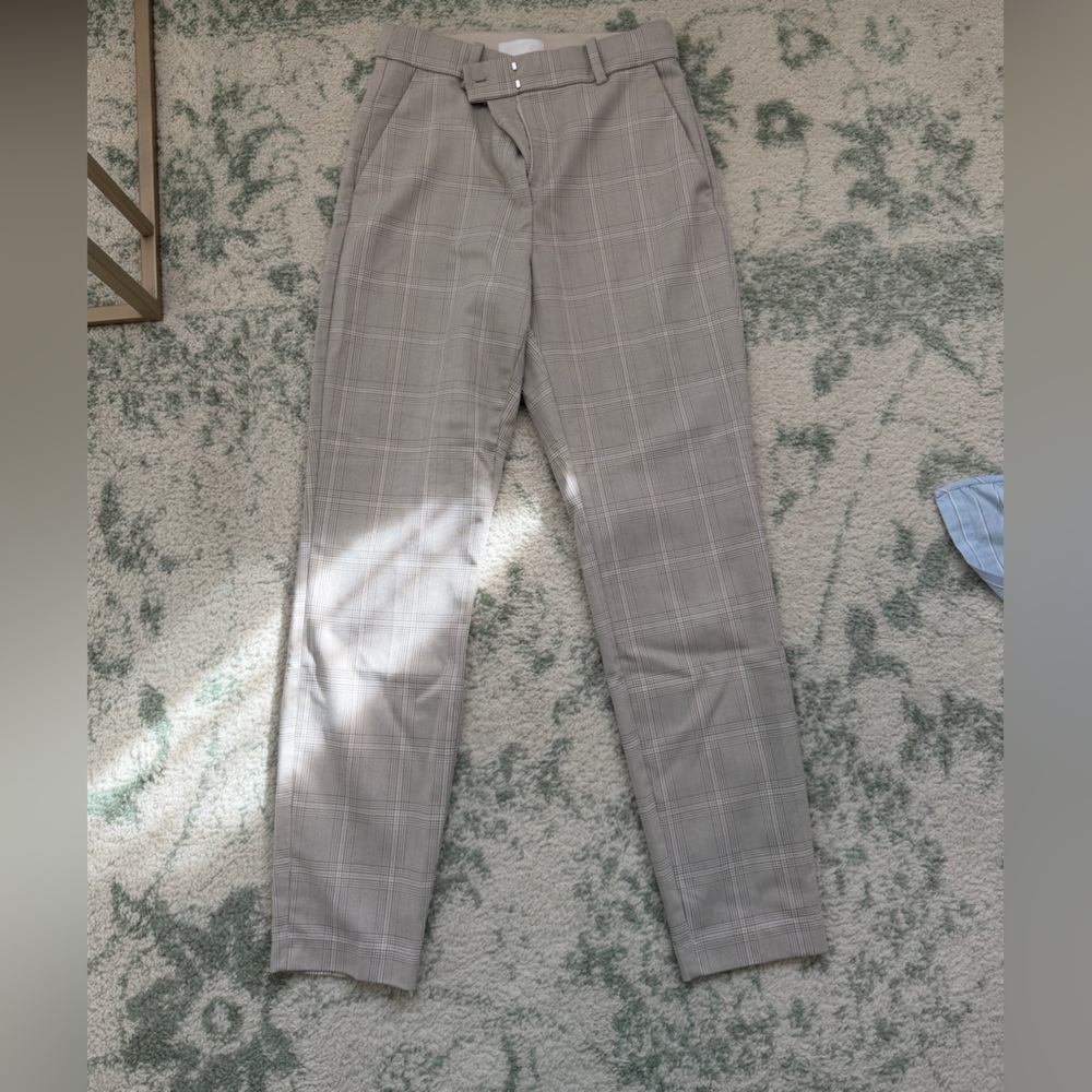 Plaid Beige Trousers